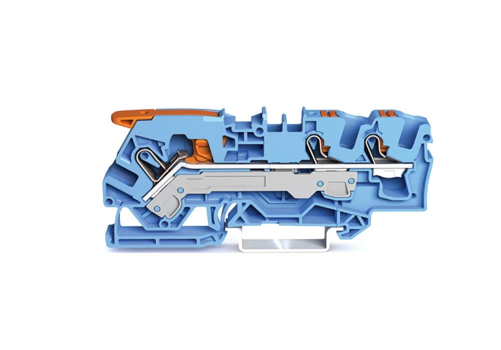 INDUSTRIE - Borne de passage pour 3 conducteurs