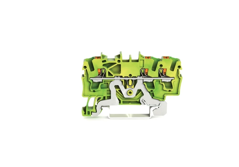 Bornes sur rail TOPJOB® S avec bouton poussoir - Borne de passage pour 3 conducteurs